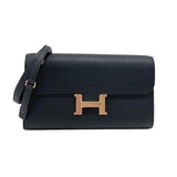 エルメス HERMES コンスタンストゥーゴー W刻 ブラック ピンクゴールド金具 エプソン レディース ショルダーバッグ クラッチバッグ