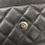 シャネル CHANEL マトラッセ チェーンウォレット AP0250 ブラック シルバー金具 キャビアスキン レディース ショルダーバッグ