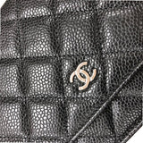 シャネル CHANEL マトラッセ チェーンウォレット AP0250 ブラック シルバー金具 キャビアスキン レディース ショルダーバッグ