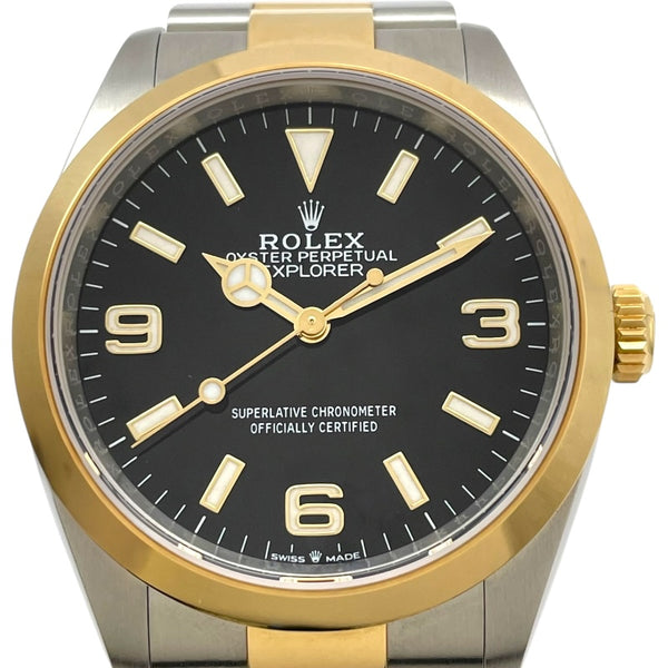 ロレックス ROLEX エクスプローラー36 124273 ブラック K18/SS 自動