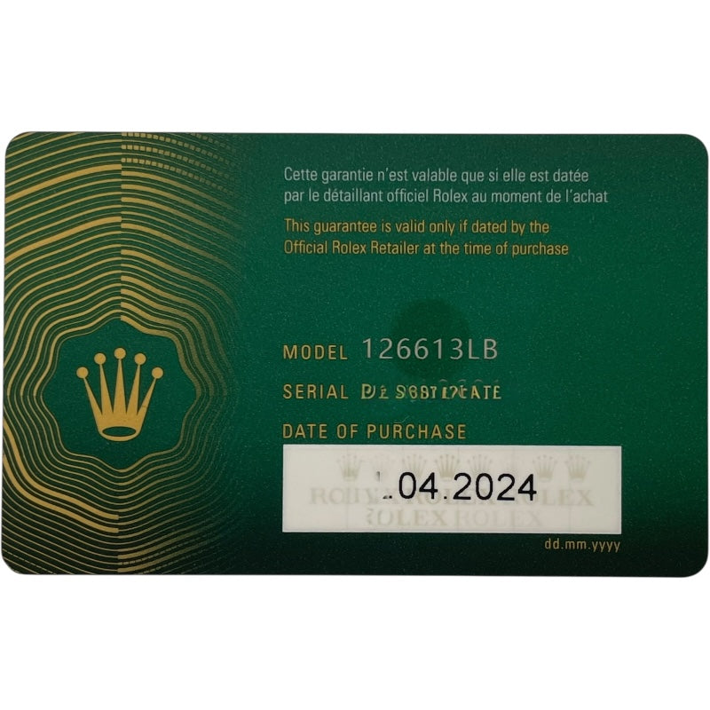 ロレックス ROLEX サブマリーナ デイト ランダムシリアル 126613LB ブルー K18YG/SS 自動巻き メンズ 腕時計