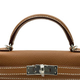 エルメス HERMES ミニケリー2 K刻 ゴールド シルバー金具 エプソン レディース ショルダーバッグ