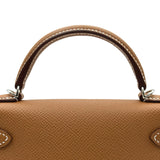 エルメス HERMES ミニケリー2 K刻 ゴールド シルバー金具 エプソン レディース ショルダーバッグ