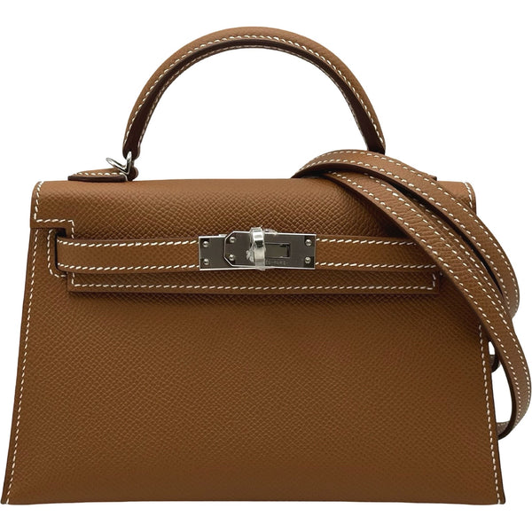 エルメス HERMES ミニケリー2 K刻 ゴールド シルバー金具 エプソン