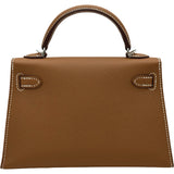 エルメス HERMES ミニケリー2 K刻 ゴールド シルバー金具 エプソン レディース ショルダーバッグ