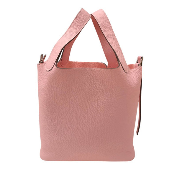 エルメス HERMES ピコタンロックPM W刻 ローズサクラ シルバー金具 トリヨンクレマンス レディース ハンドバッグ