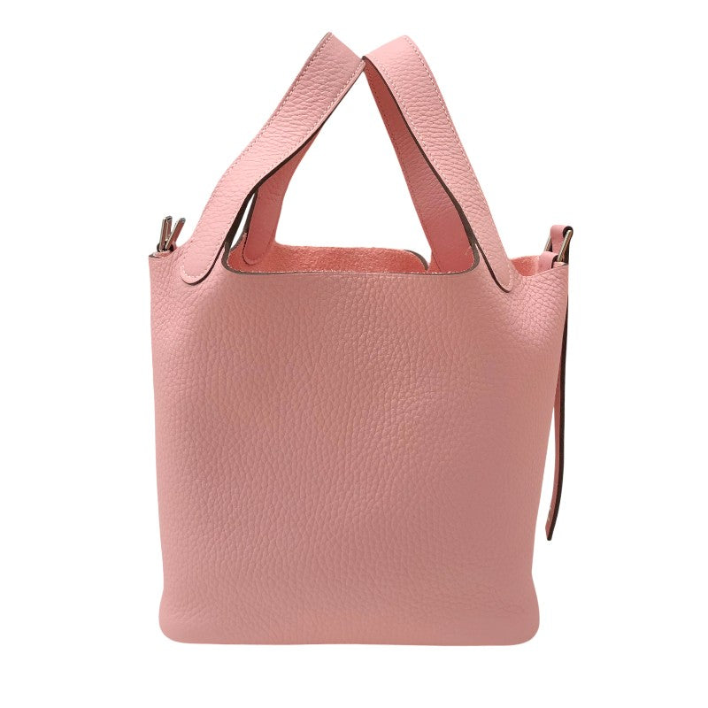 エルメス HERMES ピコタンロックPM W刻 ローズサクラ シルバー金具 トリヨンクレマンス レディース ハンドバッグ