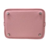 エルメス HERMES ピコタンロックPM W刻 ローズサクラ シルバー金具 トリヨンクレマンス レディース ハンドバッグ