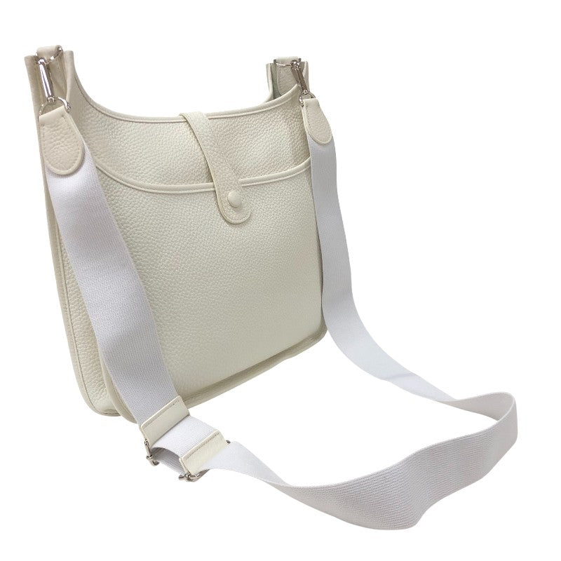 エルメス HERMES エヴリン3 GM □M刻 ホワイト シルバー金具 トリヨン