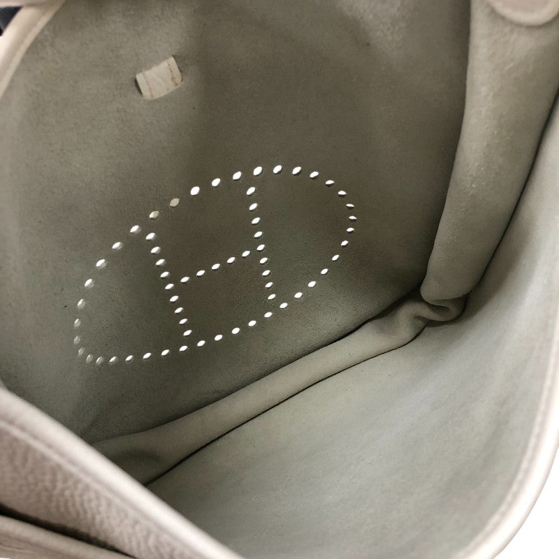エルメス HERMES エヴリン3 GM □M刻 ホワイト シルバー金具 トリヨン