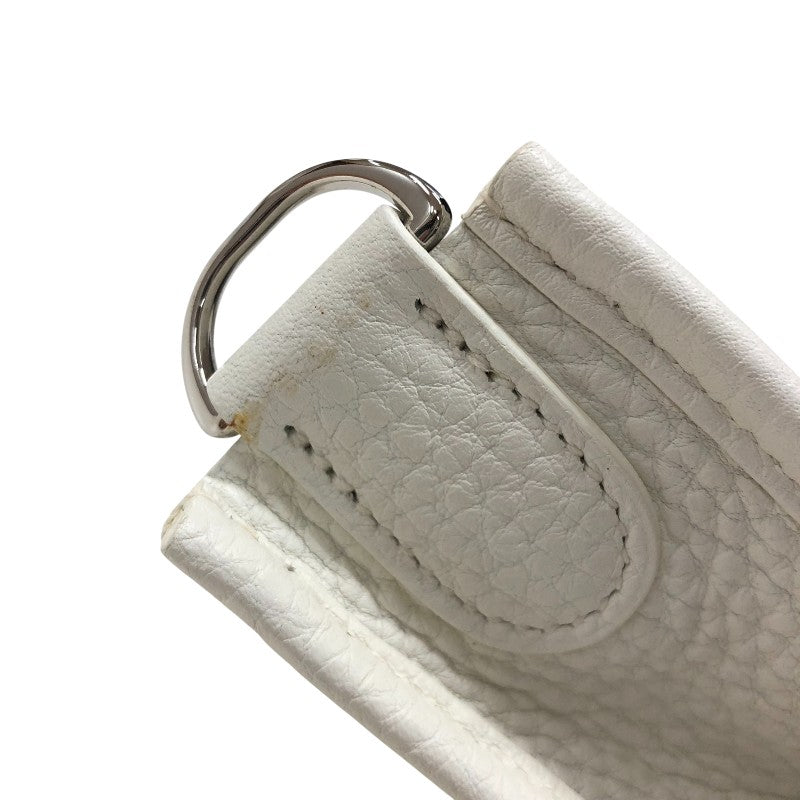 エルメス HERMES エヴリン3 GM □M刻 ホワイト シルバー金具 トリヨン