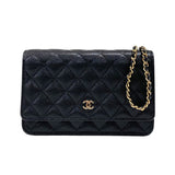 シャネル CHANEL マトラッセ チェーンウォレット AP0250 ブラック ゴールド金具 キャビアスキン レディース ショルダーバッグ クラッチバッグ