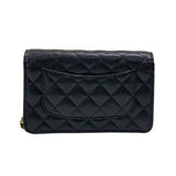 シャネル CHANEL マトラッセ チェーンウォレット AP0250 ブラック ゴールド金具 キャビアスキン レディース ショルダーバッグ クラッチバッグ