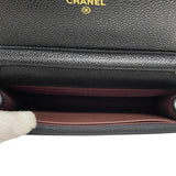 シャネル CHANEL マトラッセ チェーンウォレット AP0250 ブラック ゴールド金具 キャビアスキン レディース ショルダーバッグ クラッチバッグ