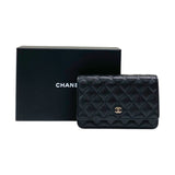シャネル CHANEL マトラッセ チェーンウォレット AP0250 ブラック ゴールド金具 キャビアスキン レディース ショルダーバッグ クラッチバッグ