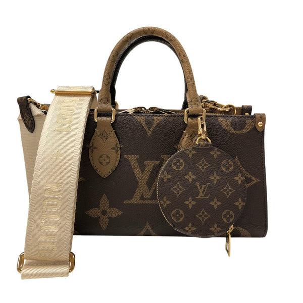 ルイ・ヴィトン LOUIS VUITTON オンザゴーEW M46653 ブラウン モノグラム・ジャイアント・リバース レディース ショルダーバッグ