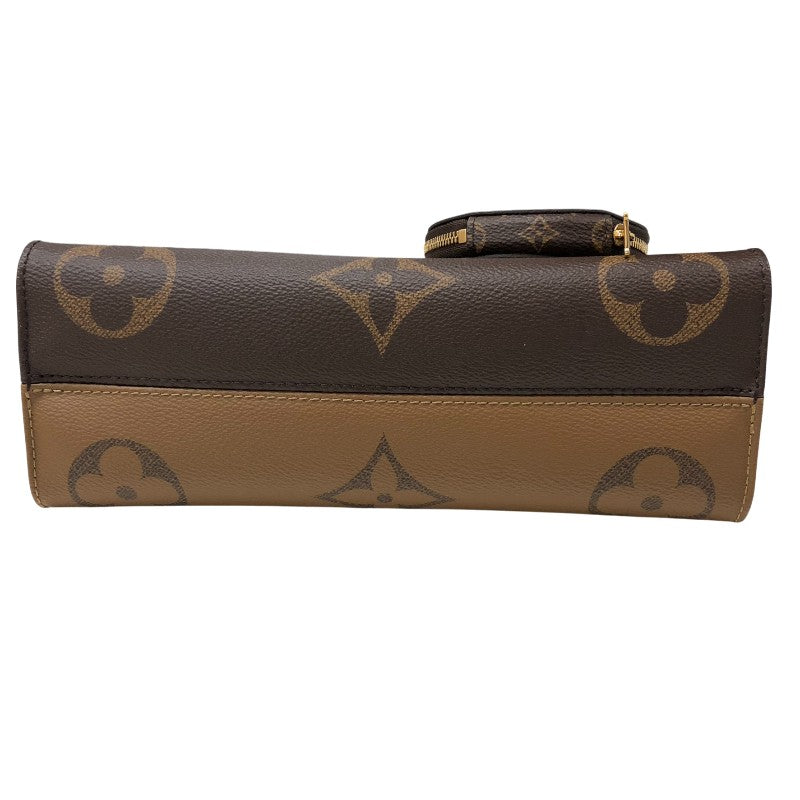 ルイ・ヴィトン LOUIS VUITTON オンザゴーEW M46653 ブラウン モノグラム・ジャイアント・リバース レディース ショルダーバッグ