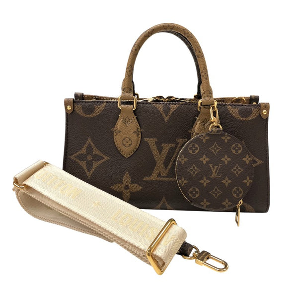 ルイ・ヴィトン LOUIS VUITTON オンザゴーEW M46653 ブラウン モノグラム・ジャイアント・リバース レディース ショルダーバッグ ルイ・ヴィトン LOUIS VUITTON オンザゴーEW M46653 ブラウン