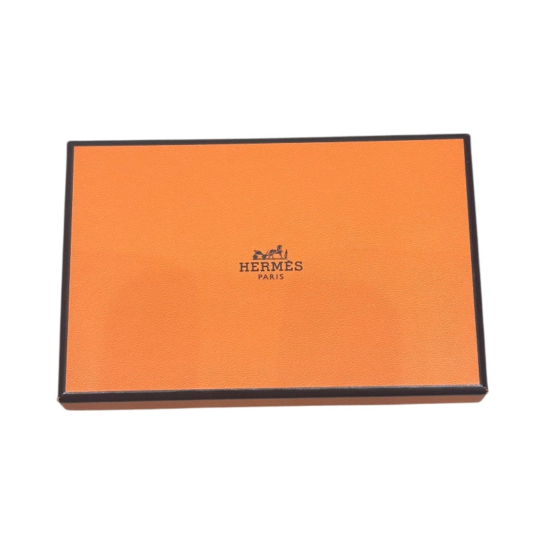 エルメス HERMES カルヴィ U刻印 エトゥープ エプソン ユニセックス カードケース