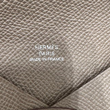 エルメス HERMES カルヴィ U刻印 エトゥープ エプソン ユニセックス カードケース