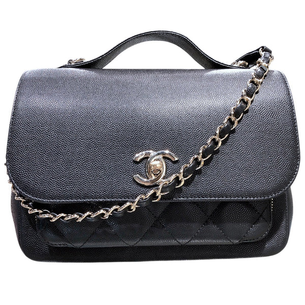 シャネル CHANEL ビジネスアフィニティ スモールショルダーバッグ A93607 キャビアスキン レディース ショルダーバッグ