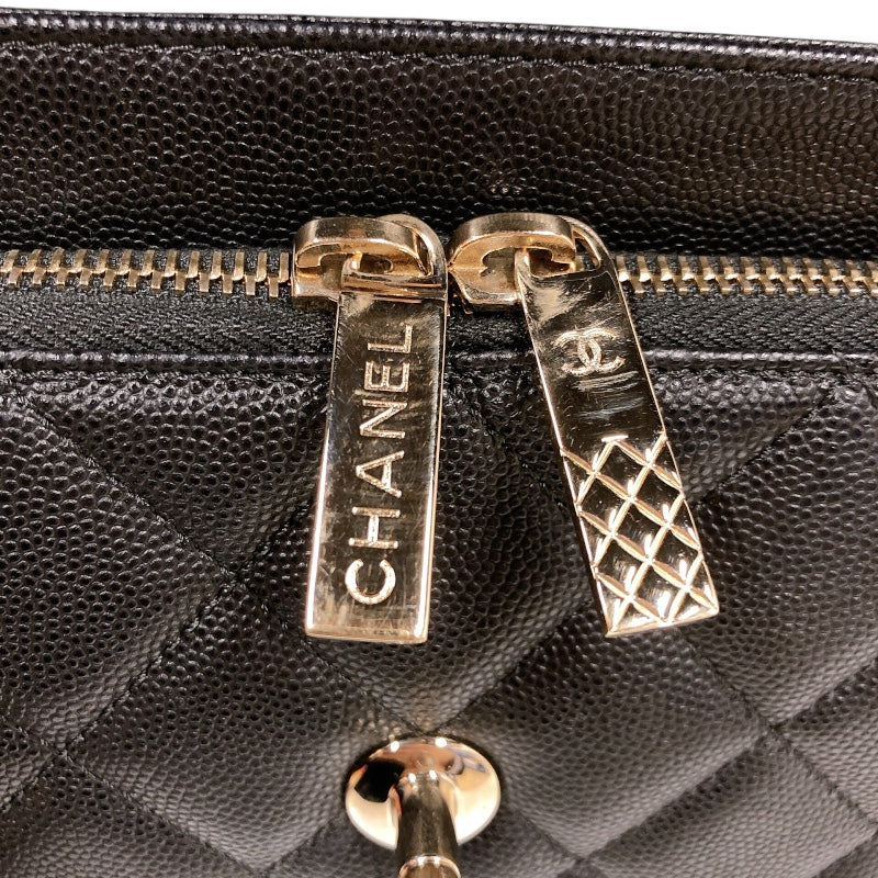 シャネル CHANEL ビジネスアフィニティ スモールショルダーバッグ A93607 キャビアスキン レディース ショルダーバッグ