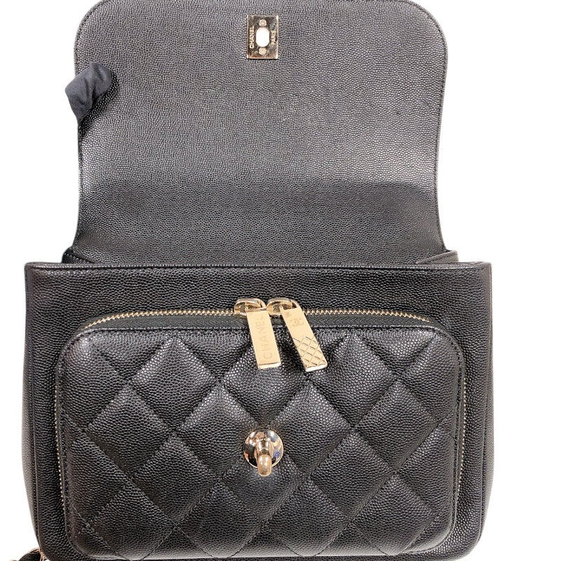 シャネル CHANEL ビジネスアフィニティ スモールショルダーバッグ A93607 キャビアスキン レディース ショルダーバッグ