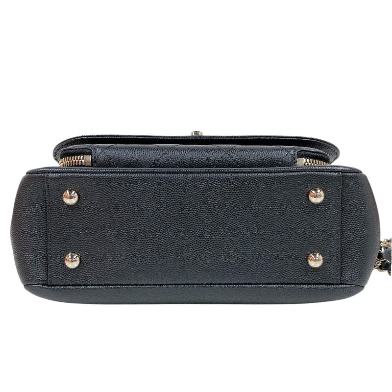 シャネル CHANEL ビジネスアフィニティ スモールショルダーバッグ A93607 キャビアスキン レディース ショルダーバッグ