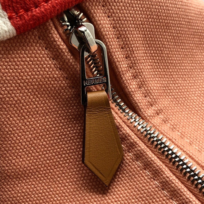 エルメス HERMES ブリッドアブラックPM ピンク×SV金具 トワル レディース ハンドバッグ