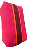 エルメス HERMES ブリッドアブラックPM ホットピンク トワル ユニセックス ポーチ