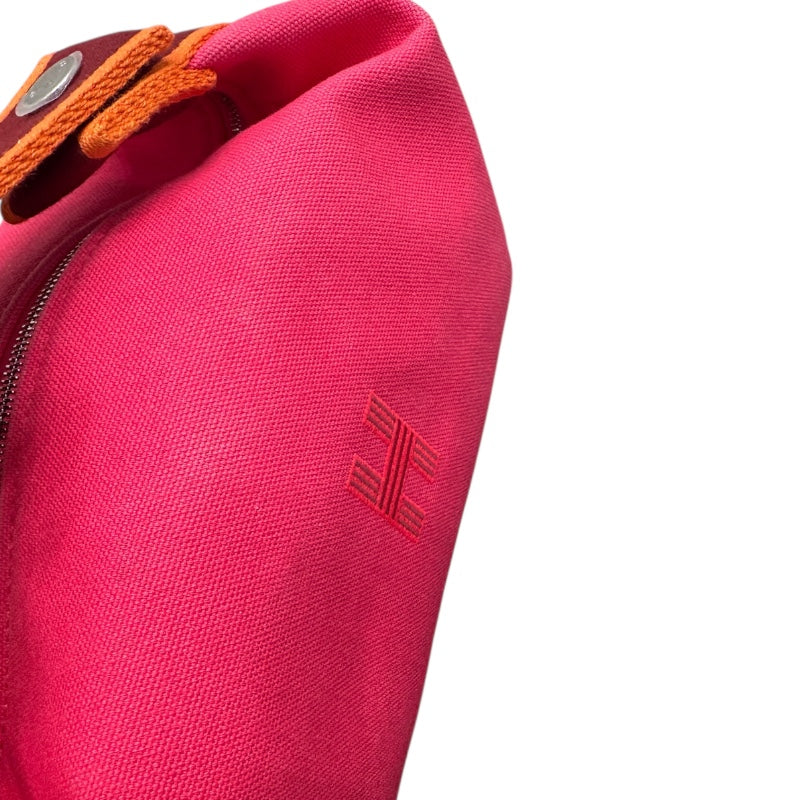 エルメス HERMES ブリッドアブラックPM ホットピンク トワル ユニセックス ポーチ