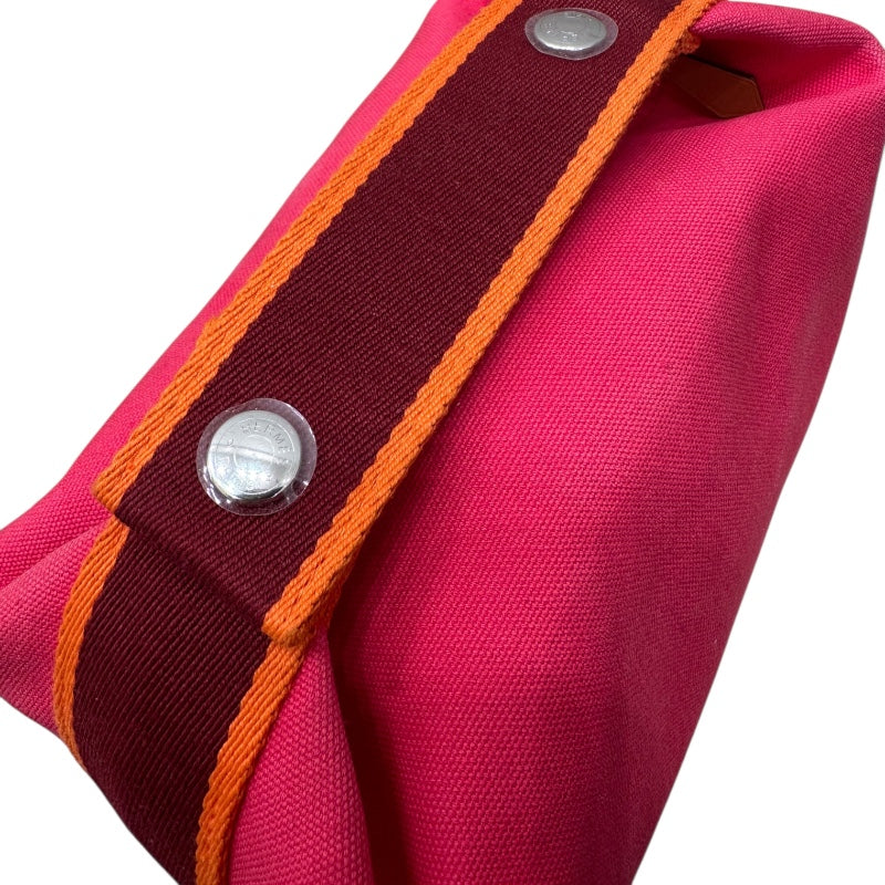 エルメス HERMES ブリッドアブラックPM ホットピンク トワル ユニセックス ポーチ