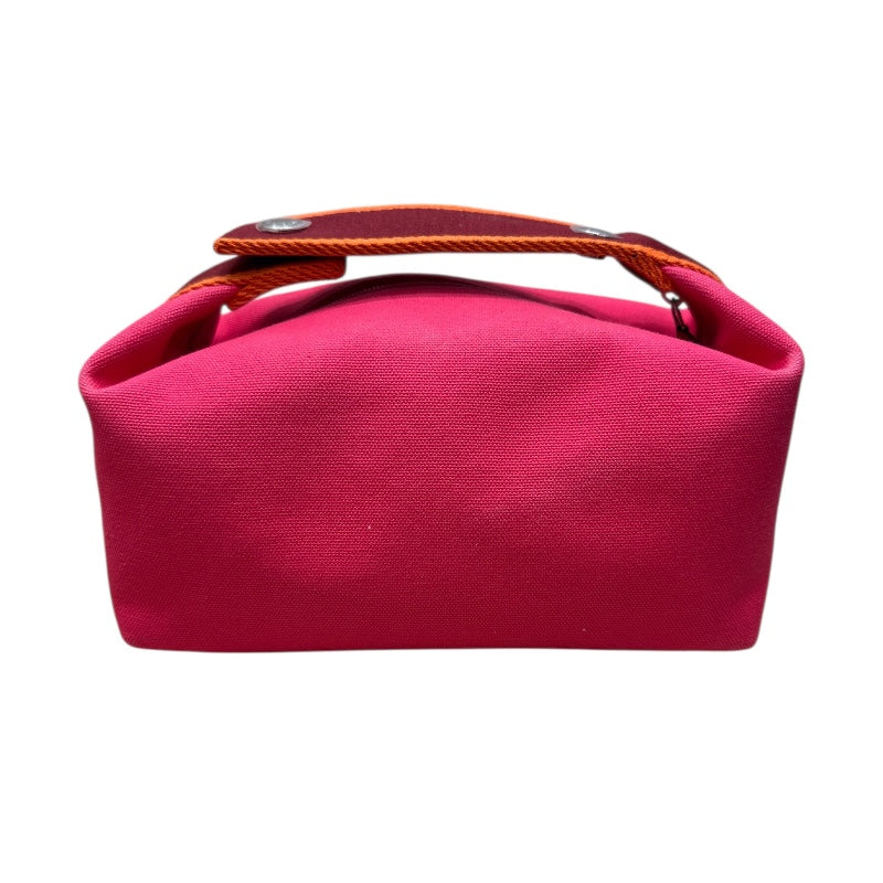 エルメス HERMES ブリッドアブラックPM ホットピンク トワル ユニセックス ポーチ