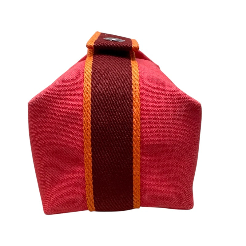 エルメス HERMES ブリッドアブラックPM ホットピンク トワル ユニセックス ポーチ