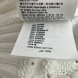 プラダ PRADA クロップドコットンニットシャツ P24R1I ホワイト コットン レディース ニット