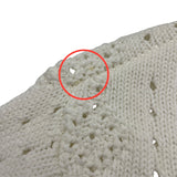 プラダ PRADA クロップドコットンニットシャツ P24R1I ホワイト コットン レディース ニット