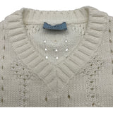 プラダ PRADA クロップドコットンニットシャツ P24R1I ホワイト コットン レディース ニット