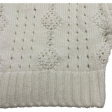 プラダ PRADA クロップドコットンニットシャツ P24R1I ホワイト コットン レディース ニット