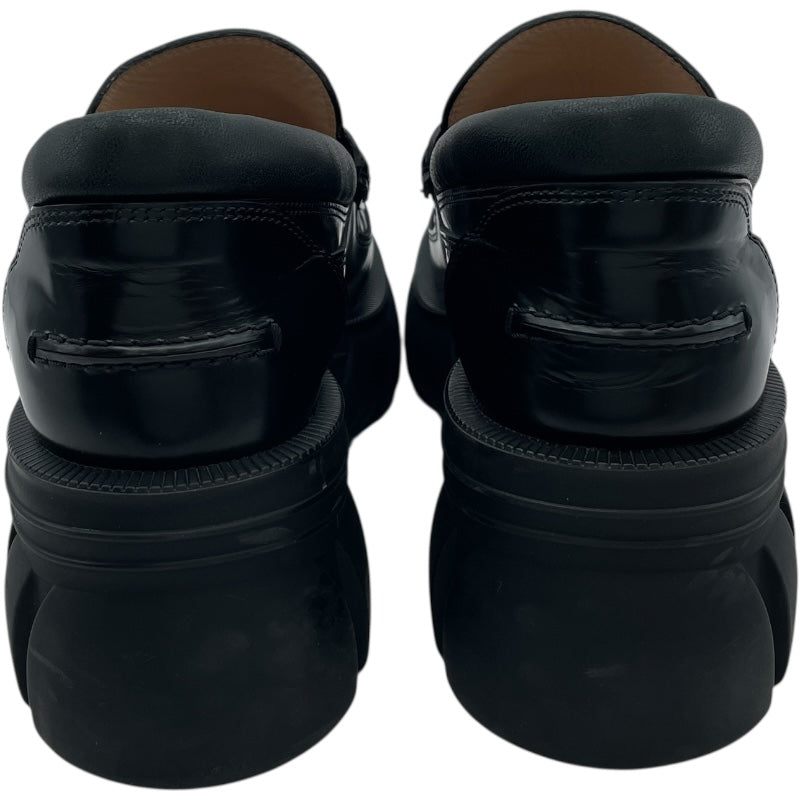 グッチ GUCCI ホースビットログソール ローファー 656869 ブラック レザー レディース ローファー