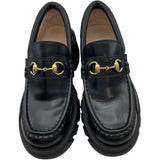 グッチ GUCCI ホースビットログソール ローファー 656869 ブラック レザー レディース ローファー