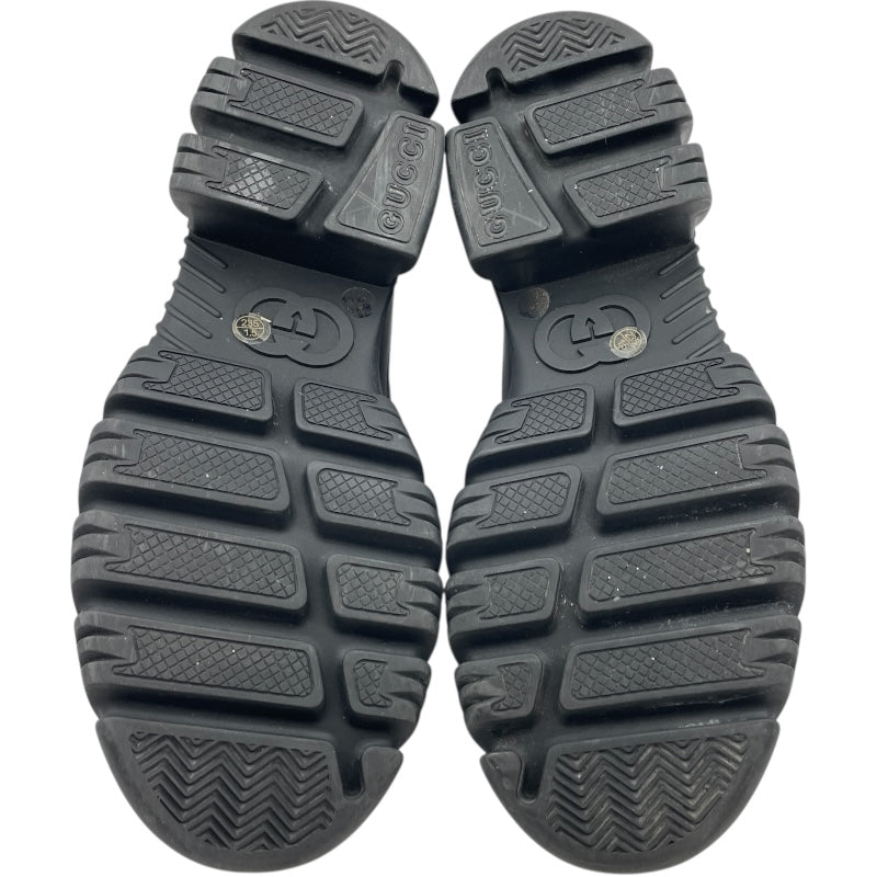 グッチ GUCCI ホースビットログソール ローファー 656869 ブラック レザー レディース ローファー