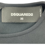 ディースクエアード DSQUARED ロゴレーヨンワンピース S75CV0121 ブラック レーヨン レディース ワンピース
