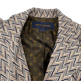 ルイ・ヴィトン LOUIS VUITTON 総柄ダブルロングコート FIMA87URZ ベージュ ウール レディース その他アウター