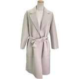マックスマーラ Max Mara ベルテッドラップコート クリーム ウール レディース その他アウター