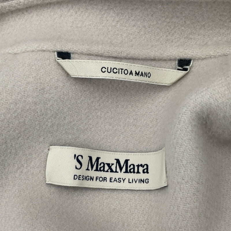 マックスマーラ Max Mara ベルテッドラップコート クリーム ウール レディース その他アウター