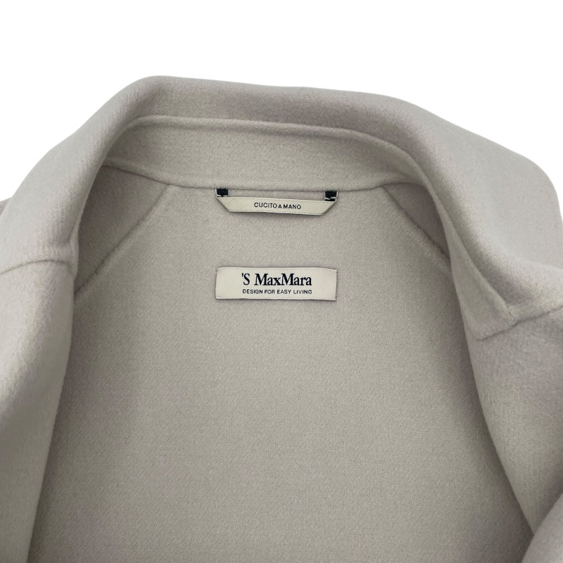 マックスマーラ Max Mara ベルテッドラップコート クリーム ウール レディース その他アウター