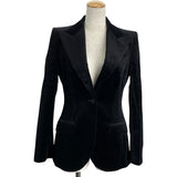 ドルチェ＆ガッバーナ Dolce & Gabbana ベルベットドレスジャケット F290OT ブラック コットン レディース その他アウター