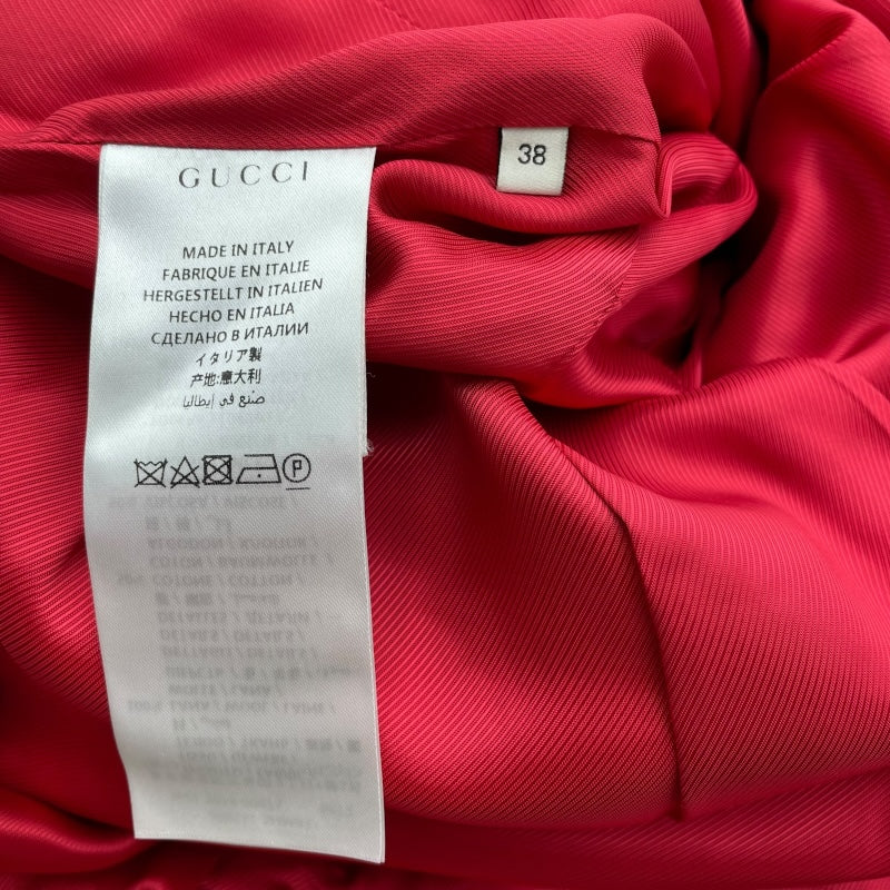 グッチ GUCCI ノーカラーロングコート 569221 レッド 羊毛 レディース その他アウター