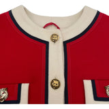 グッチ GUCCI ノーカラーロングコート 569221 レッド 羊毛 レディース その他アウター