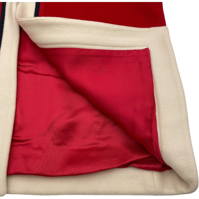 グッチ GUCCI ノーカラーロングコート 569221 レッド 羊毛 レディース その他アウター